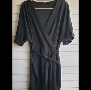 Kimono wrap dress or long top with waist tie